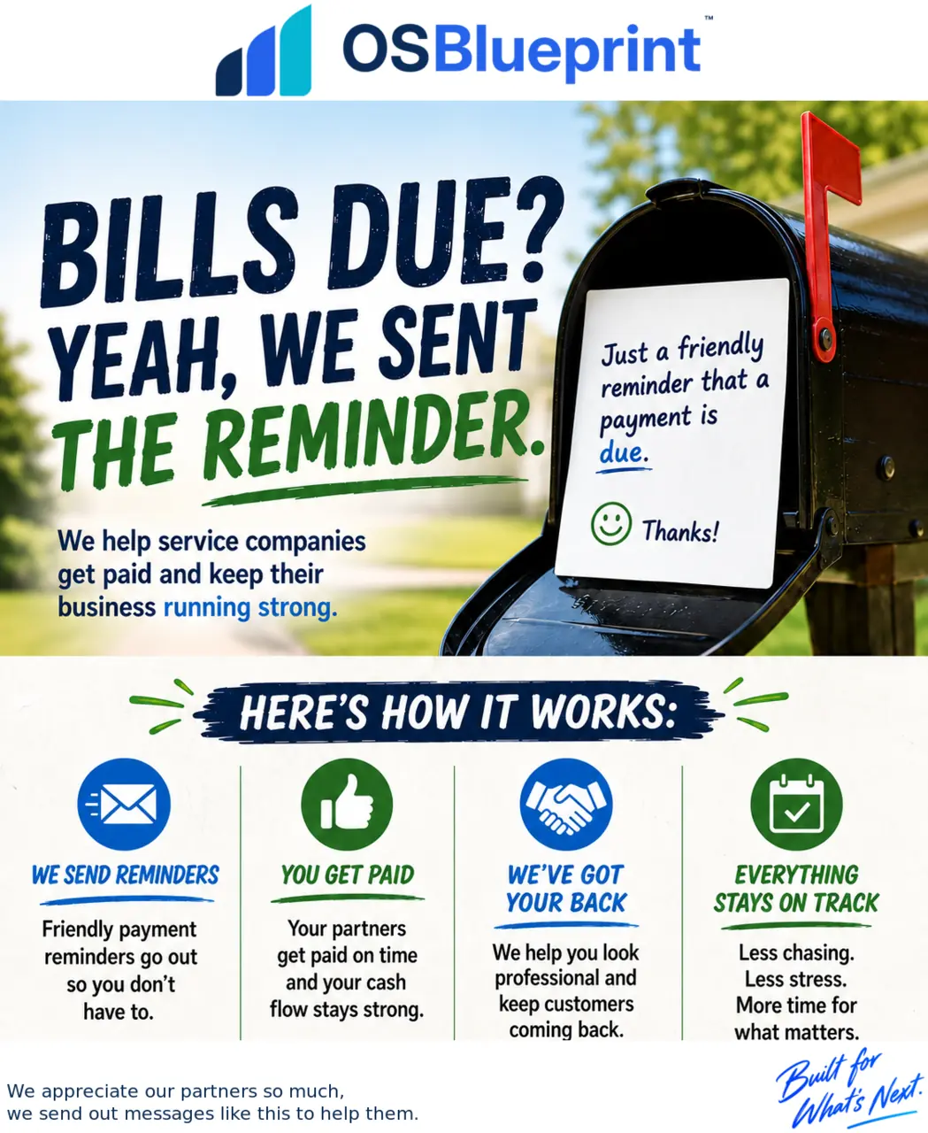Bills due — OSBlueprint