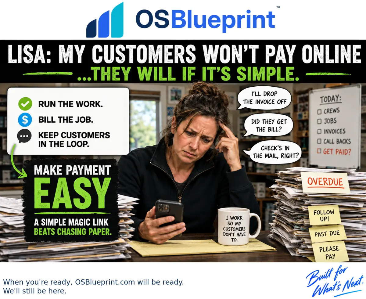 My customers won't pay online. — OSBlueprint